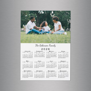 Votre photo personnalisable Aimant Calendrier 2026