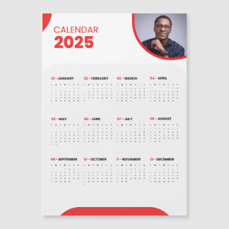 Votre photo personnalisable Magnet Calendrier 2025