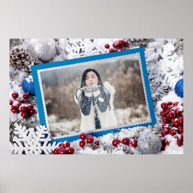 Votre photo personnalisée poster de Noël (Devant)