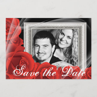 Votre photo Red Rose Wedding Enregistrer les Carte