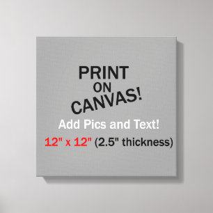 Votre photo sur toile - 12 po x 12 po (2,5 po d'ép