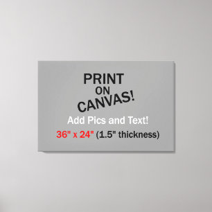Votre photo sur toile - 36 po x 24 po (1,5 po d'ép