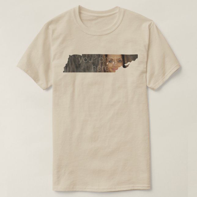 Votre photo T-shirt en forme de l'État du Tennesse (Design devant)