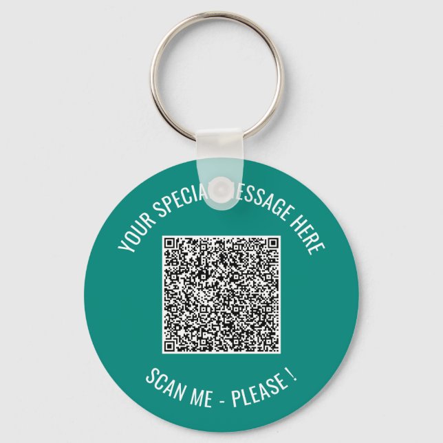 Votre porte-clés avec code QR et texte personnalis (Recto)