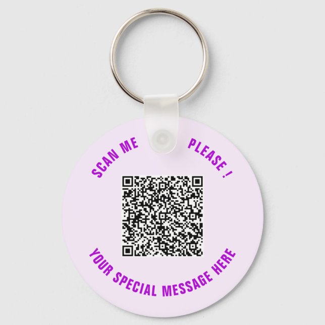 Votre porte-clés code QR drôle personnalisé avec t (Verso)