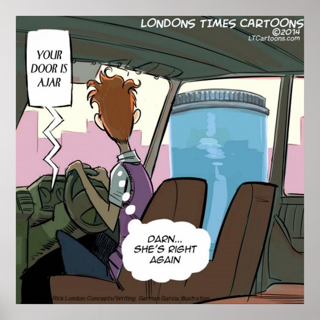 Votre Porte De Voiture Est Un Poster Drôle De Jar (Devant)