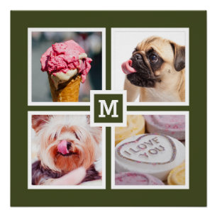 VOTRE POSTER PERSONNALISÉ AVEC 4 PHOTOS & MONOGRAM