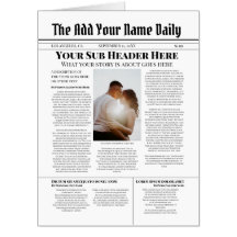 Votre propre article d'actualité de première page