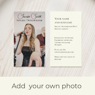 Votre propre carte de visite de chanteur auteur-co