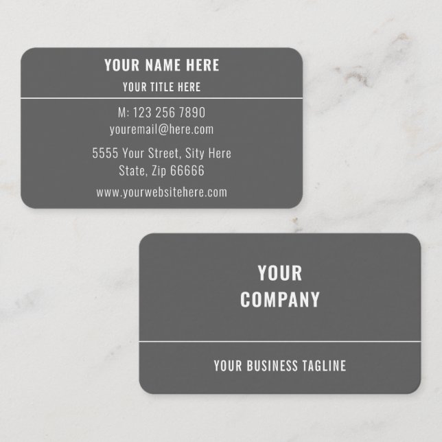 Votre propre Carte de visite de conception Choisis (Devant / Derrière)