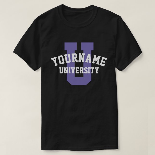 Votre propre T-shirt logo universitaire personnali (Design devant)