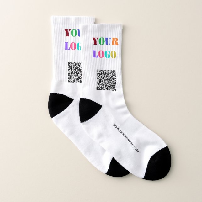 Votre QR Code Info Logo Site Web Chaussettes promo (Paire)