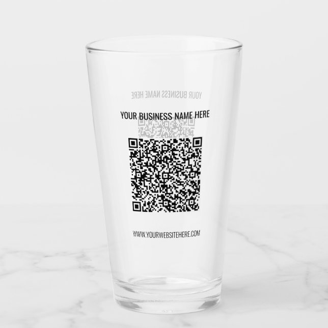 Votre QR Code Info Texte commercial Verre promotio (Devant)