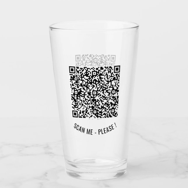 Votre QR Code Info Texte Verre promotionnel modern (Devant)