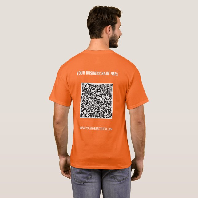 Votre QR Code Scan Info Nom Site Web T-Shirt Cadea (Dos entier)