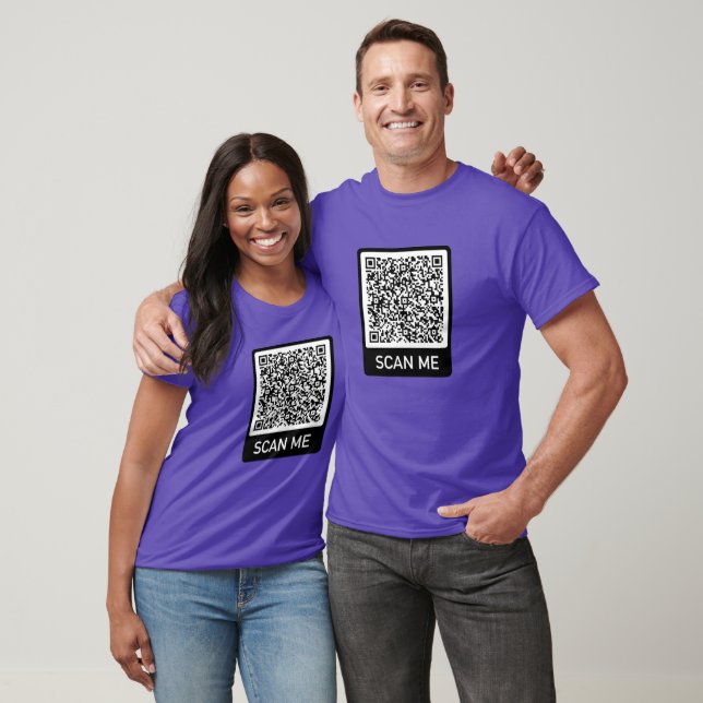 Votre QR Code Scan Info T-shirt Votre Drôle Cadeau (Unisexe)