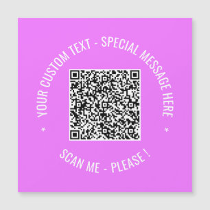 Votre QR Code Scan Info Texte Carte de voeux magné