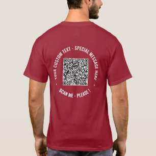 Votre QR Code Scan Info Texte personnalisé T-shirt