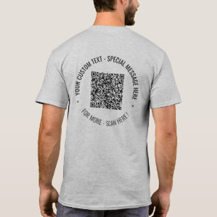 Votre QR Code Scan Info Texte personnalisé T-shirt