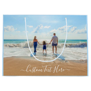 Votre sac cadeau photo avec nom de texte personnal