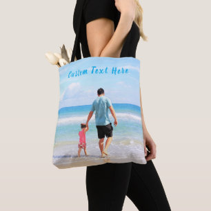 Votre sac fourre-tout photo personnalisé avec text