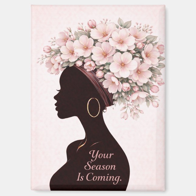 Votre Saison Arrive Aimant Inspirationnel  (Recto)