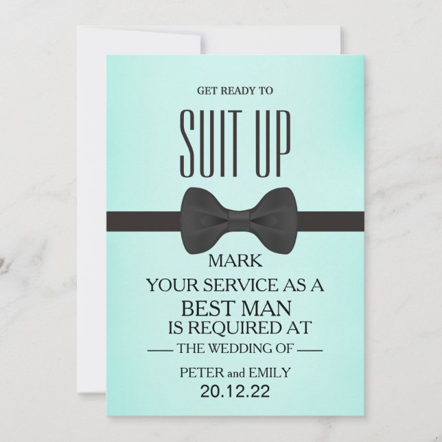 Votre service en tant que témoin Invitation (Devant)