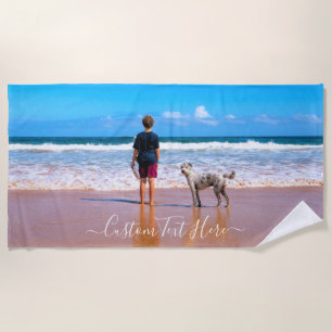 Votre serviette de plage Photo pour animaux de com