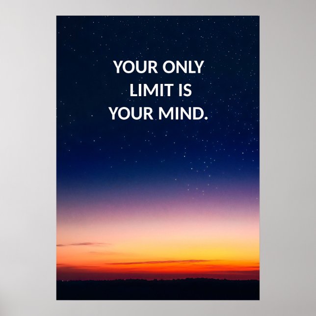Votre Seule limite est votre esprit Poster positif (Devant)
