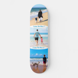 Votre skateboard de collage de photos avec texte p