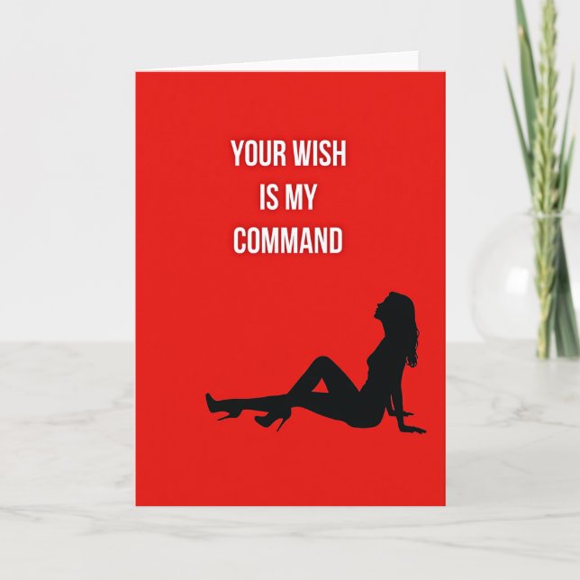 Votre souhait, ma carte de commande chaude (Devant)