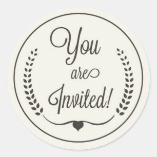 Votre Sticker Arrondi Classique Invité