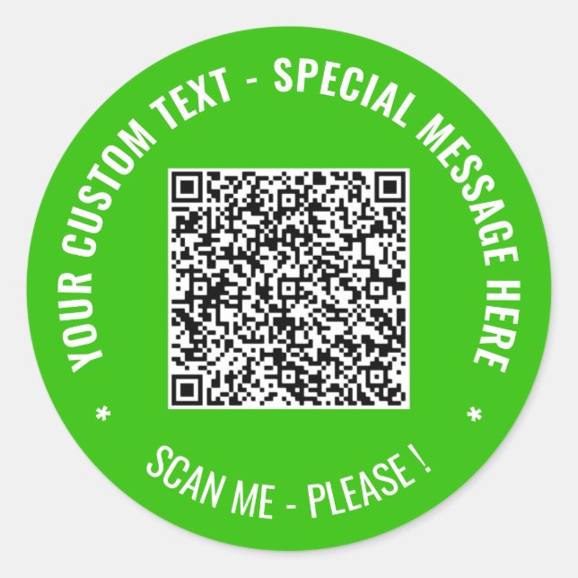 Votre Sticker de texte personnalisé de code QR Cho (Devant)