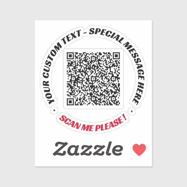 Votre Sticker d'informations d'analyse de code QR  (Feuille)