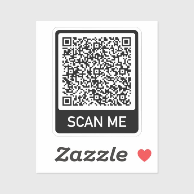 Votre Sticker promotionnel Scan Me Code QR Info (Feuille)