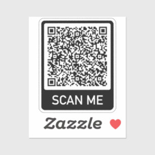 Votre Sticker Scan Me Code QR Message Surprise Cad