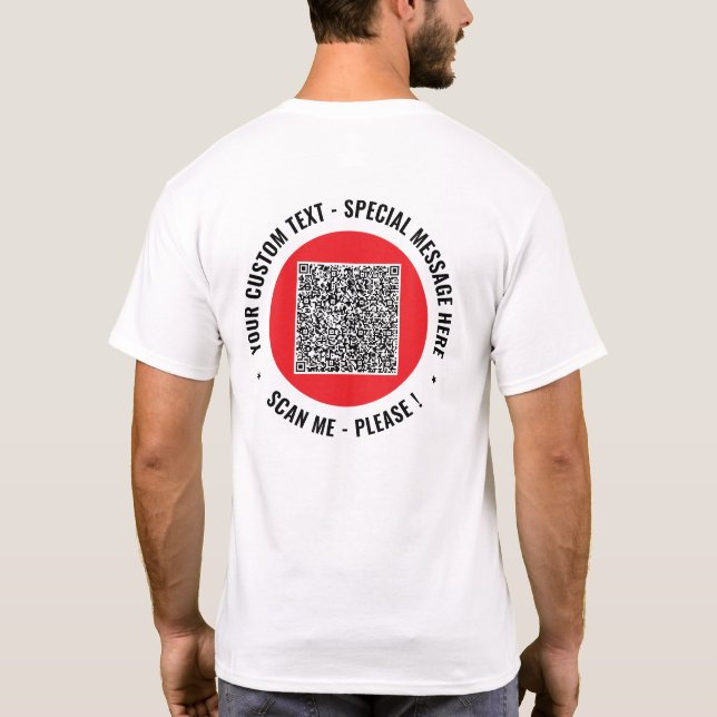 Votre T-shirt Code QR - Exemple avec texte personn (Dos)