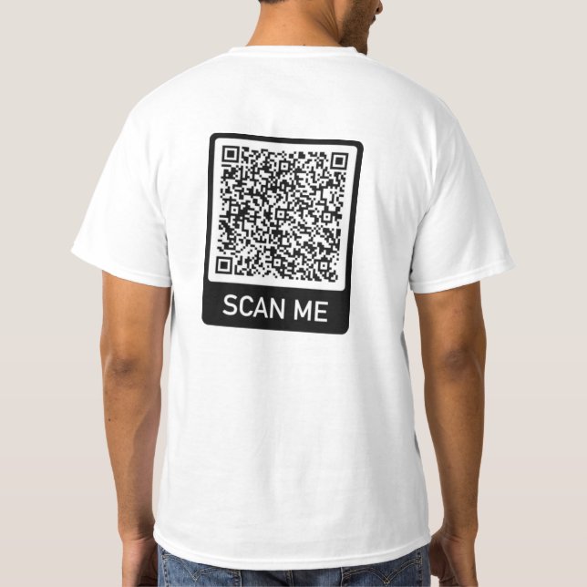 Votre T-Shirt Code QR Scan Info Drôle Cadeau (Dos)