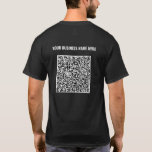 Votre T-Shirt d'affaires QR Code Scan et texte per<br><div class="desc">Couleurs et polices personnalisées - Votre code QR et votre texte personnalisé Professionnel Nom commercial personnalisé ou texte personnalisé T-shirts / Cadeau de l'entreprise - Ajouter votre code QR - Image ou logo / Nom - Entreprise / ou site Web / E-mail ou téléphone - Coordonnées / Adresse / plus...</div>