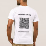 Votre T-Shirt d'analyse de code QR et votre T-Shir<br><div class="desc">Couleurs et polices personnalisées - Votre code QR et votre texte personnalisé Professionnel Nom professionnel Site Web Promotionnel Entreprise T-shirt / Cadeau - Ajouter votre code QR - Image ou logo / Nom - Entreprise / Site Web ou E-mail ou Téléphone - Coordonnées / Adresse - Redimensionner et déplacer ou...</div>