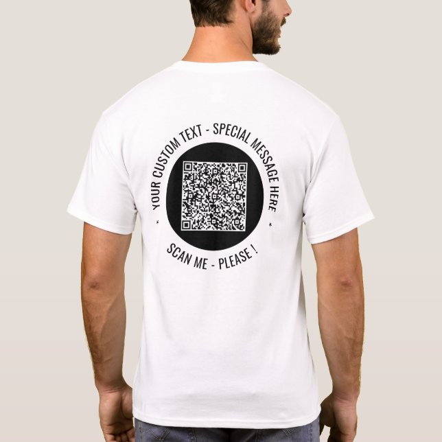 Votre T-shirt personnalisé et votre code QR (Dos)