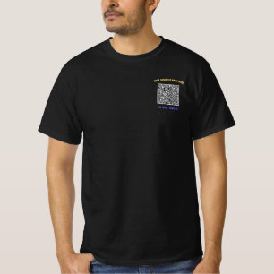 Votre T-shirt professionnel de code QR avec texte 