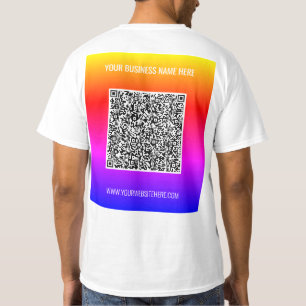 Votre T-shirt professionnel QR Code et texte perso