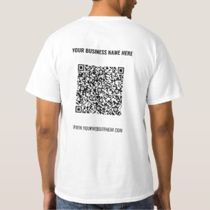 Votre T-shirt professionnel QR Code et texte perso