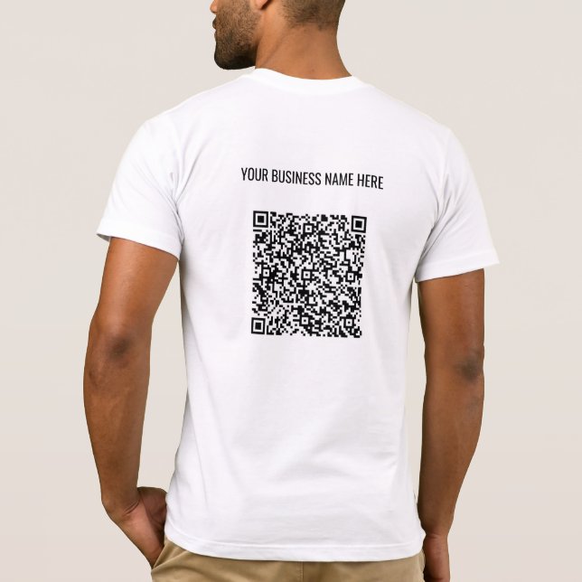 Votre T-Shirt professionnel QR Code et texte promo (Dos)