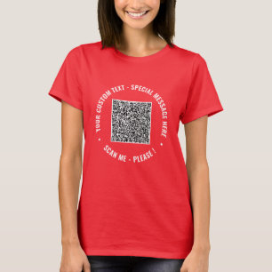 Votre T-shirt QR Code personnalisé avec texte pers