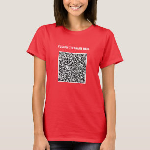 Votre T-shirt QR Code personnalisé avec texte pers