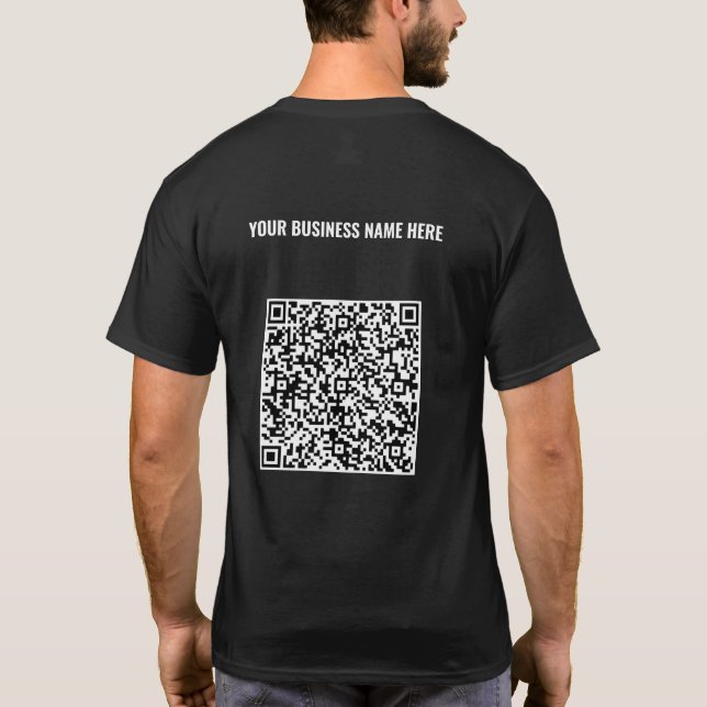 Votre T-shirt QR Code personnalisé avec texte pers (Dos)
