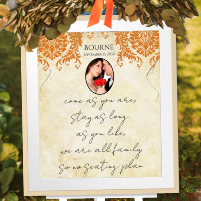 Votre tableau de placement Coral Damask Gold (Créateur téléchargé)