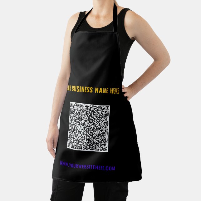 Votre tablier de code QR avec texte et couleurs pe (Insitu)